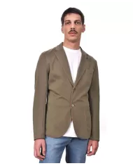 giacca blazer militare da uomo con pendaglio logato | BOB