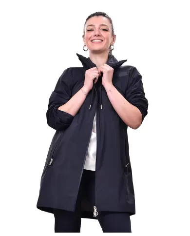 giubbino PARKA navy blue da donna con LOGO PATCH | PEOPLE OF SHIBUYA giubbino PARKA navy blue da donna con LOGO PATCH | PEOPLE OF SHIBUYA