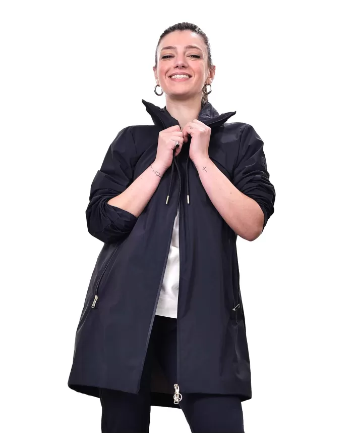 giubbino PARKA navy blue da donna con LOGO PATCH | PEOPLE OF SHIBUYA giubbino PARKA navy blue da donna con LOGO PATCH | PEOPLE OF SHIBUYA