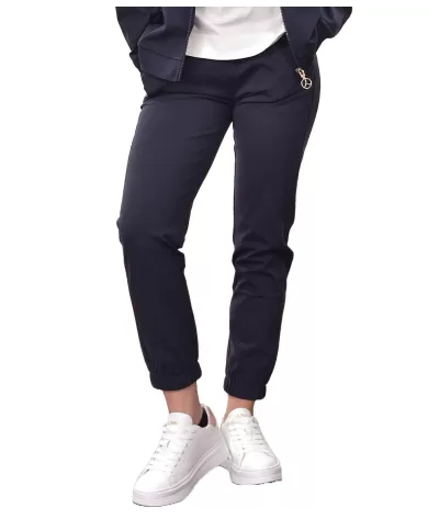 pantalone tuta navy blue da donna con LOGO PATCH | PEOPLE OF SHIBUYA pantalone tuta navy blue da donna con LOGO PATCH | PEOPLE OF SHIBUYA