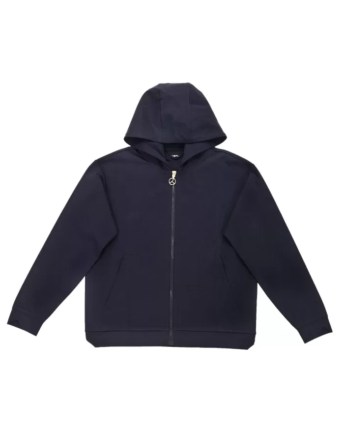 felpa regular con cappuccio navy blue da donna | PEOPLE OF SHIBUYA felpa regular con cappuccio navy blue da donna | PEOPLE OF SHIBUYA