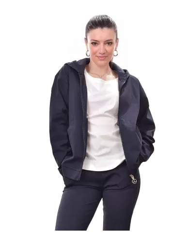 felpa regular con cappuccio navy blue da donna | PEOPLE OF SHIBUYA felpa regular con cappuccio navy blue da donna | PEOPLE OF SHIBUYA