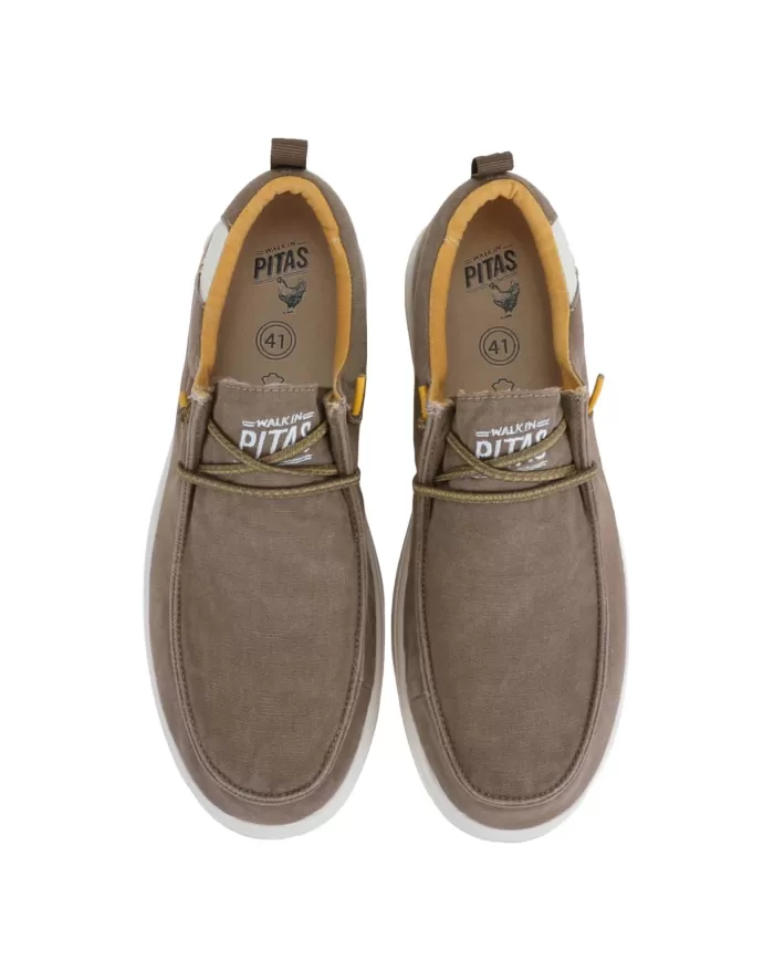 mocassino taupe da uomo con pattino ANTISCIVOLO | WALK IN PITAS mocassino taupe da uomo con pattino ANTISCIVOLO | WALK IN PITAS