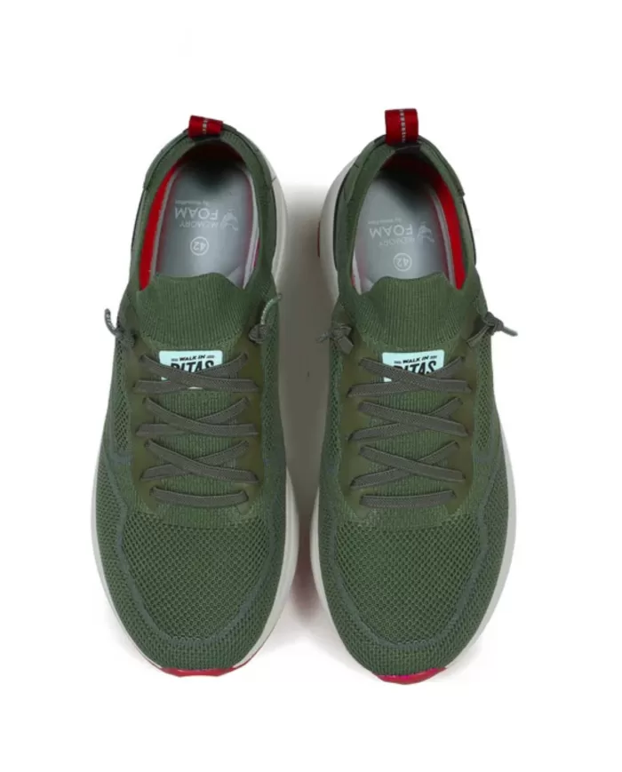 sneaker comfort RICICLATO kaki da uomo | WALK IN PITAS