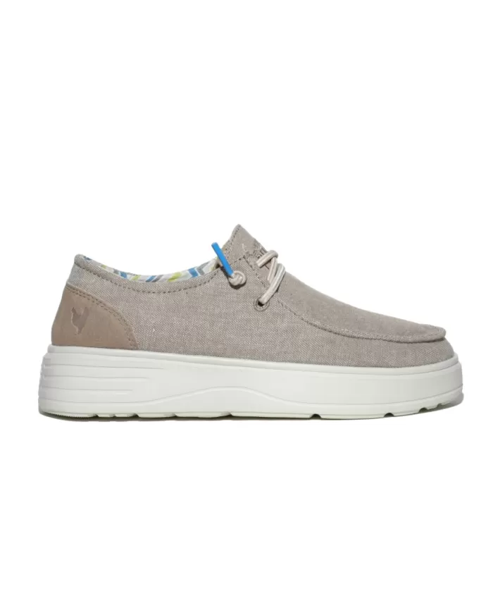 mocassino beige da donna con interno a fantasia | WALK IN PITAS mocassino beige da donna con interno a fantasia | WALK IN PITAS