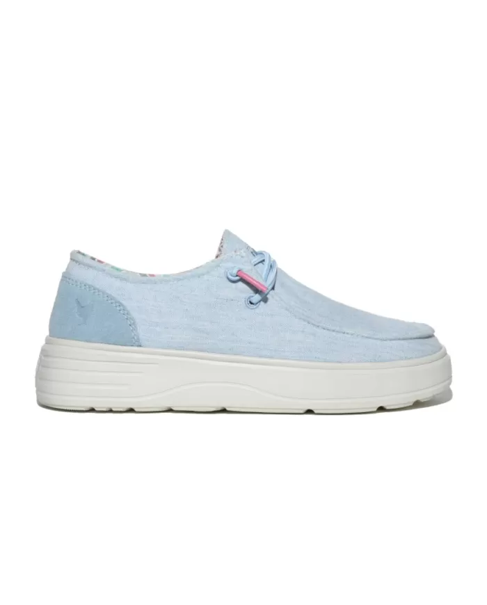 mocassino azul claro da donna con interno a fantasia | WALK IN PITAS mocassino azul claro da donna con interno a fantasia | WALK IN PITAS