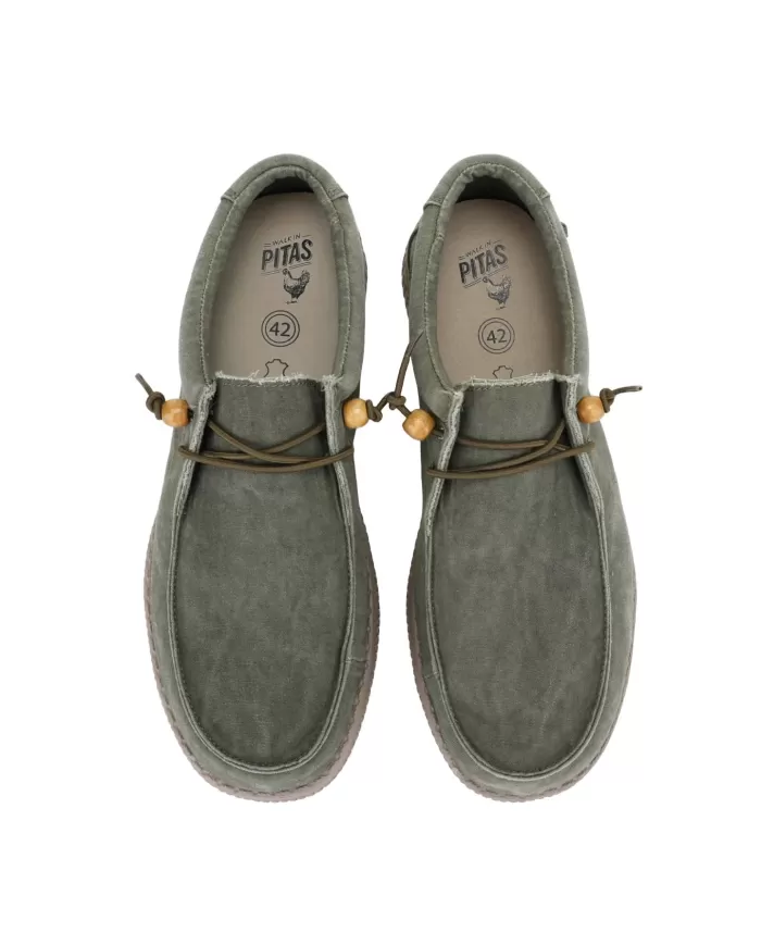 mocassino casual kaki da uomo TRASPIRANTE | WALK IN PITAS mocassino casual kaki da uomo TRASPIRANTE | WALK IN PITAS