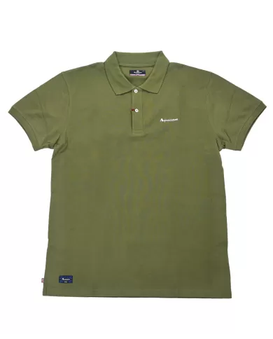 polo verde militare da uomo con logata sul petto | AQUASCUTUM polo verde militare da uomo con logata sul petto | AQUASCUTUM