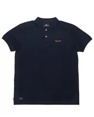 polo navy da uomo con logata sul petto | AQUASCUTUM