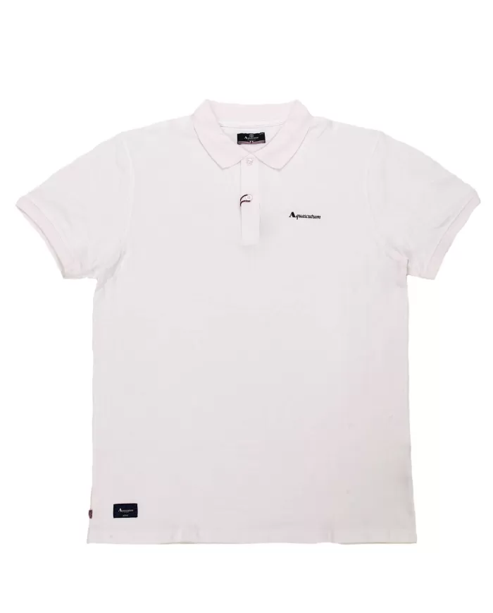 polo bianco ottico da uomo con logata sul petto | AQUASCUTUM polo bianco ottico da uomo con logata sul petto | AQUASCUTUM