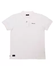 polo bianco ottico da uomo con logata sul petto | AQUASCUTUM