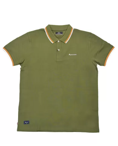 AQUASCUTUM Polo Uomo SS23 PO002 P-EM cotone con dettagli stripes 06 ARMY GREEN AQUASCUTUM Polo Uomo SS23 PO002 P-EM cotone con dettagli stripes 06 ARMY GREEN