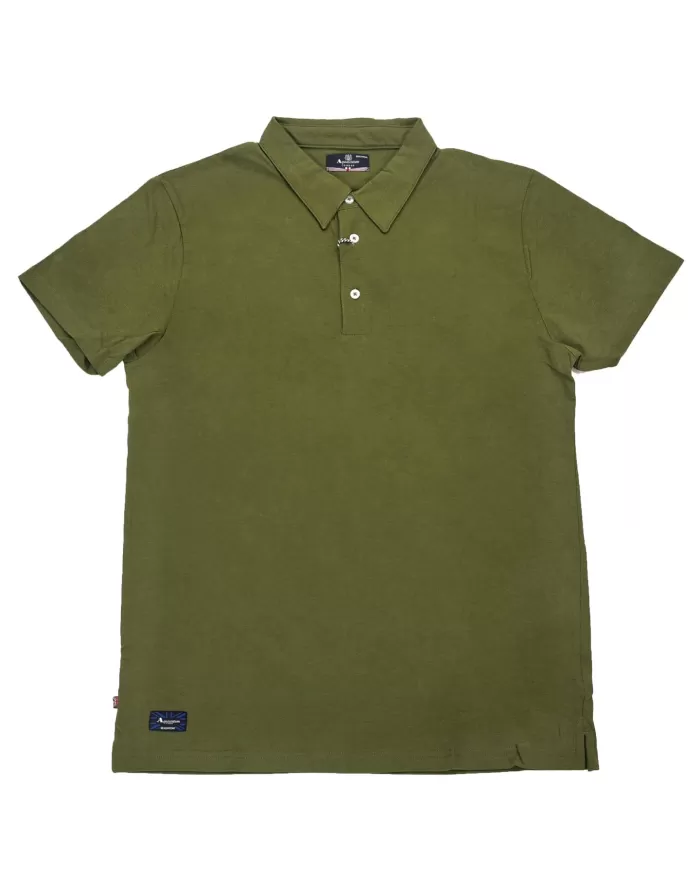 polo verde militare da uomo con colletto classico | AQUASCUTUM polo verde militare da uomo con colletto classico | AQUASCUTUM