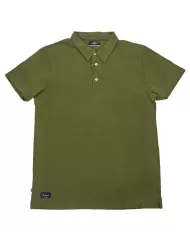 polo verde militare da uomo con colletto classico | AQUASCUTUM
