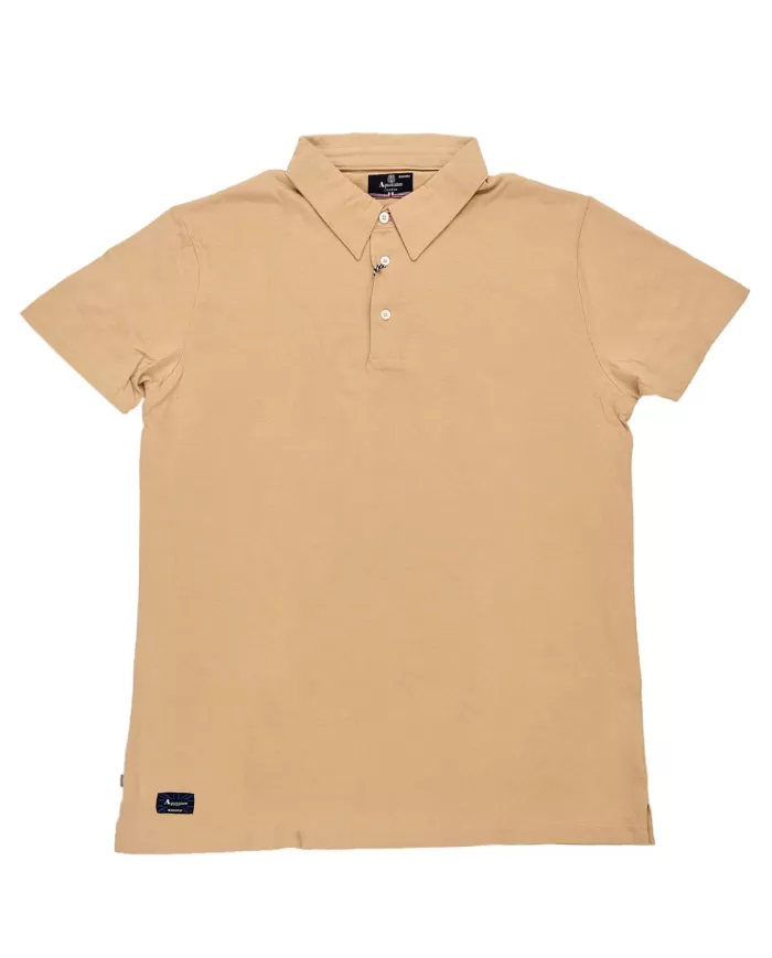 polo beige da uomo con colletto classico | AQUASCUTUM polo beige da uomo con colletto classico | AQUASCUTUM