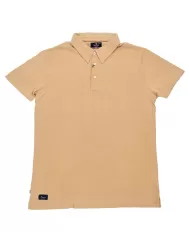 polo beige da uomo con colletto classico | AQUASCUTUM