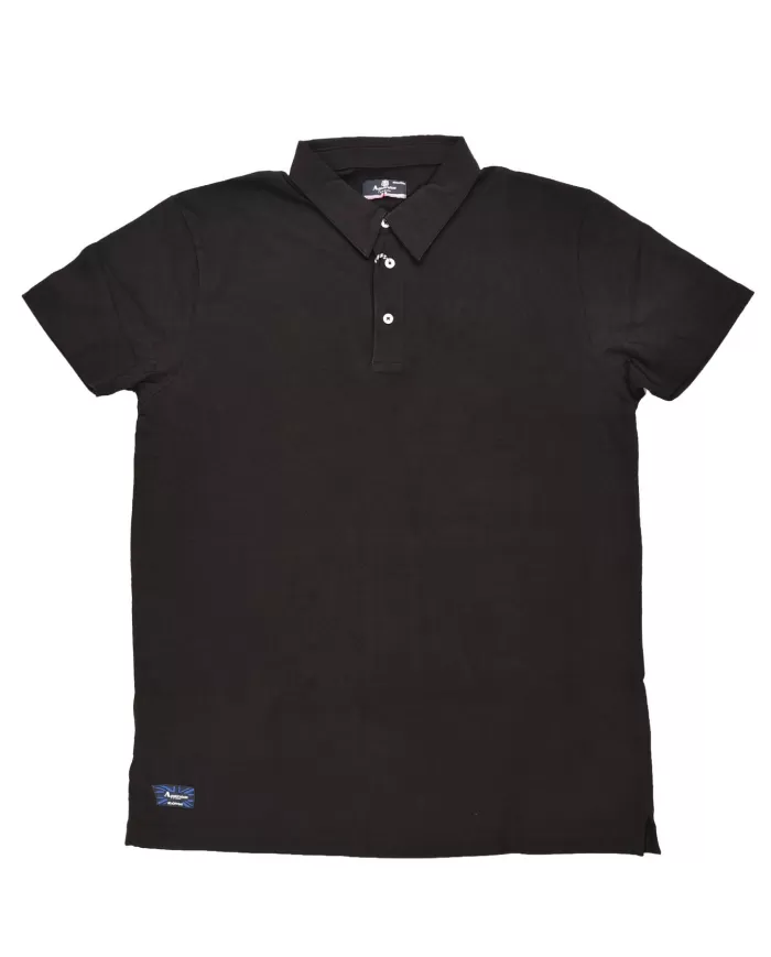 polo nera da uomo con colletto classico | AQUASCUTUM polo nera da uomo con colletto classico | AQUASCUTUM