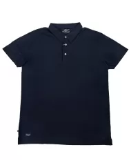 polo navy da uomo con colletto classico | AQUASCUTUM