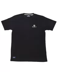t-shirt nera da uomo con piccola stampa logata | AQUASCUTUM