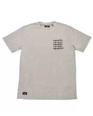 t-shirt grigio chiaro uomo | motivo a quadri su taschino | AQUASCUTUM