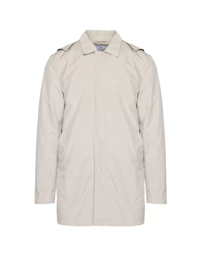 trench impermeabile beige uomo con fantasia su capuccio | AQUASCUTUM trench impermeabile beige uomo con fantasia su capuccio | AQUASCUTUM
