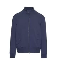 giubbino bomber navy da uomo con bordi a costine | AQUASCUTUM