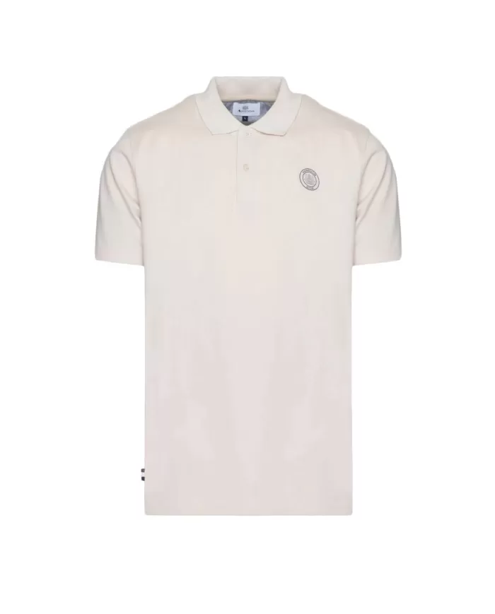 polo beige da uomo con patch logata avanti | AQUASCUTUM polo beige da uomo con patch logata avanti | AQUASCUTUM