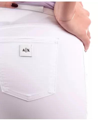 jeans skinny a vita alta optic white da donna | ARMANI EXCHANGE