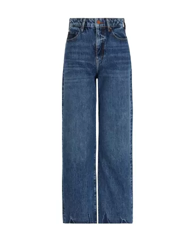 jeans relaxed indigo donna con logo patch sul retro | ARMANI EXCHANGE