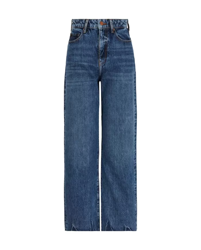 jeans relaxed indigo donna con logo patch sul retro | ARMANI EXCHANGE jeans relaxed indigo donna con logo patch sul retro | ARMANI EXCHANGE
