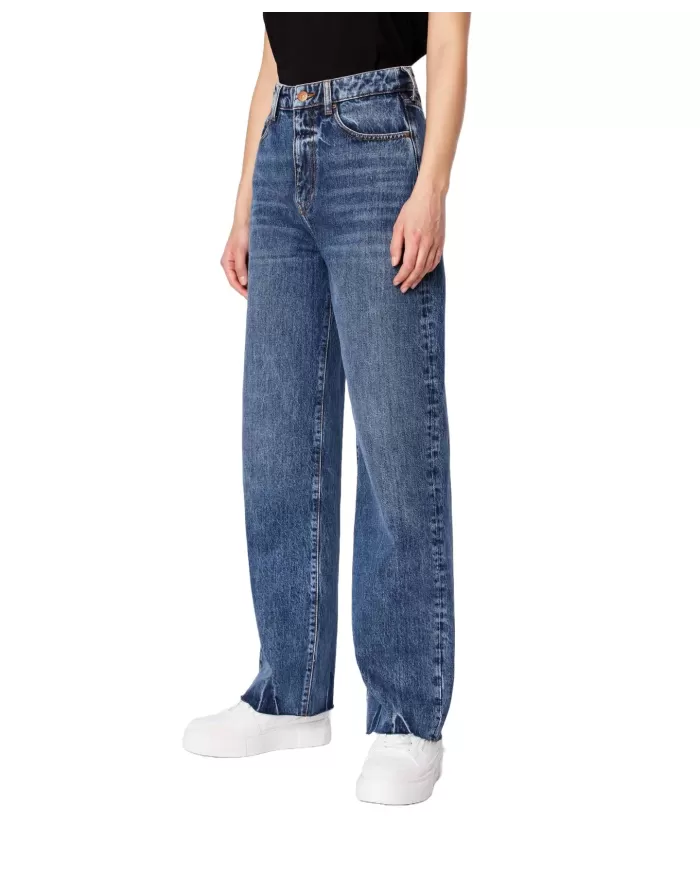 jeans relaxed indigo donna con logo patch sul retro | ARMANI EXCHANGE jeans relaxed indigo donna con logo patch sul retro | ARMANI EXCHANGE