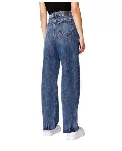 jeans relaxed indigo donna con logo patch sul retro | ARMANI EXCHANGE