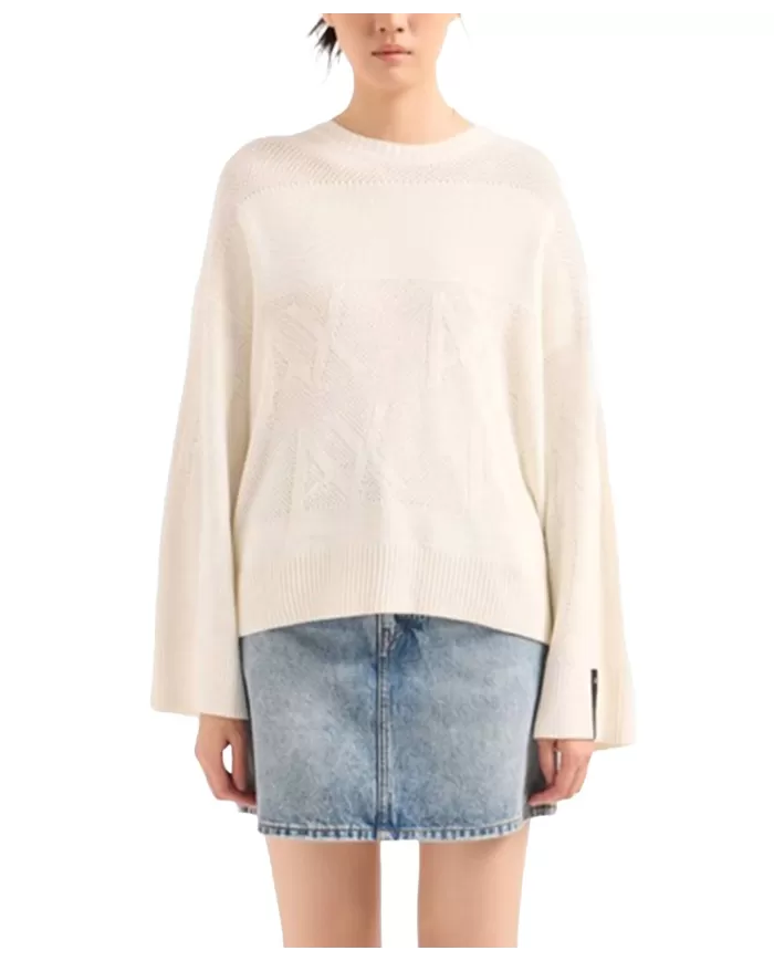 maglia comfort journal da donna con motivi logati | ARMANI EXCHANGE maglia comfort journal da donna con motivi logati | ARMANI EXCHANGE