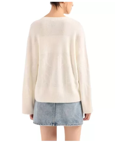 maglia comfort journal da donna con motivi logati | ARMANI EXCHANGE