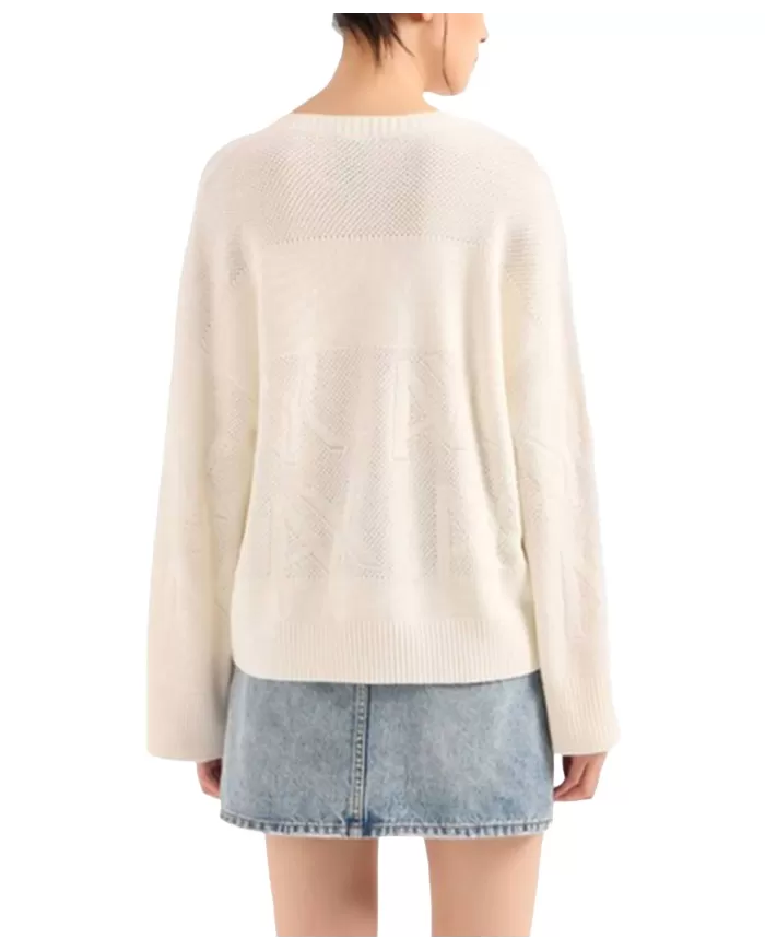 maglia comfort journal da donna con motivi logati | ARMANI EXCHANGE maglia comfort journal da donna con motivi logati | ARMANI EXCHANGE