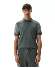 polo balsam green da uomo con motivo in contrasto | ARMANI EXCHANGE