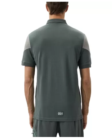 polo balsam green da uomo con motivo in contrasto | ARMANI EXCHANGE