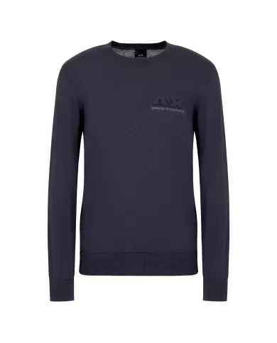 maglia night sky da uomo con logo impresso e ricamo | ARMANI EXCHANGE