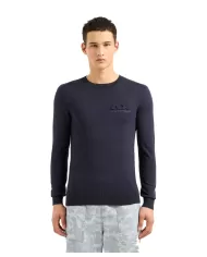 maglia night sky da uomo con logo impresso e ricamo | ARMANI EXCHANGE maglia night sky da uomo con logo impresso e ricamo | ARMANI EXCHANGE