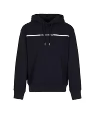 felpa deep navy da uomo con bordi a costine e stampa | ARMANI EXCHANGE felpa deep navy da uomo con bordi a costine e stampa | ARMANI EXCHANGE