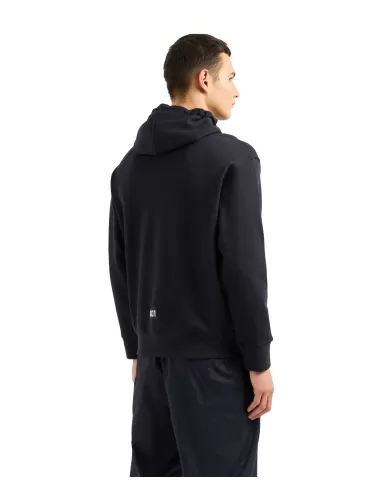 felpa deep navy da uomo con tasca ricamata con logo | ARMANI EXCHANGE