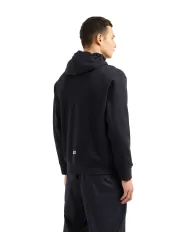 felpa deep navy da uomo con tasca ricamata con logo | ARMANI EXCHANGE