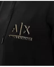 felpa nera da uomo con cappuccio e stampa logata | ARMANI EXCHANGE felpa nera da uomo con cappuccio e stampa logata | ARMANI EXCHANGE