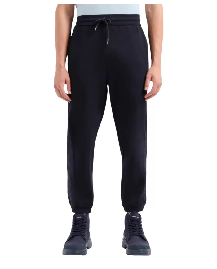 pantalone jogger deep navy da uomo con logo stripes | ARMANI EXCHANGE pantalone jogger deep navy da uomo con logo stripes | ARMANI EXCHANGE