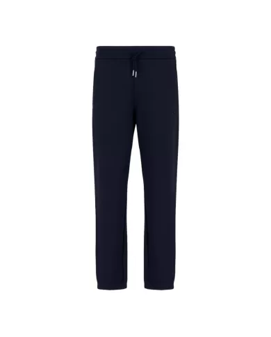 pantalone deep navy da uomo con piccolo logo ricamo | ARMANI EXCHANGE