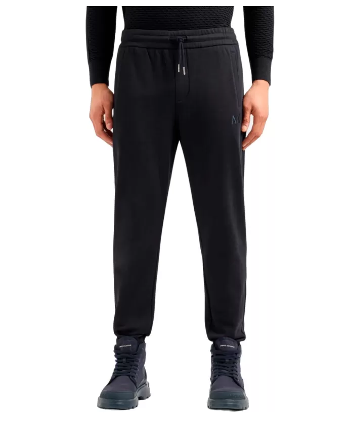 pantalone deep navy da uomo con piccolo logo ricamo | ARMANI EXCHANGE pantalone deep navy da uomo con piccolo logo ricamo | ARMANI EXCHANGE
