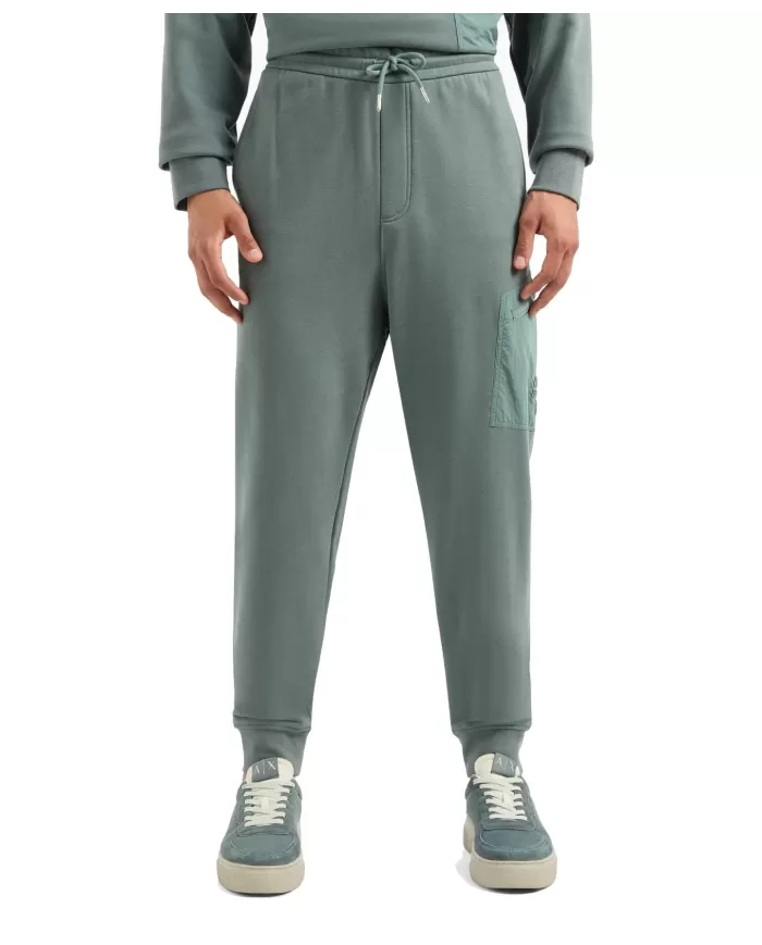 pantalone jogger balsam green uomo con logo e patch | ARMANI EXCHANGE pantalone jogger balsam green uomo con logo e patch | ARMANI EXCHANGE