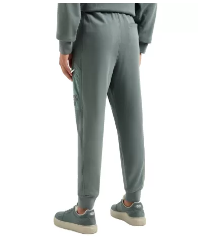 pantalone jogger balsam green uomo con logo e patch | ARMANI EXCHANGE