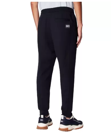 pantalone jogger deep navy uomo con ricami e patch | ARMANI EXCHANGE