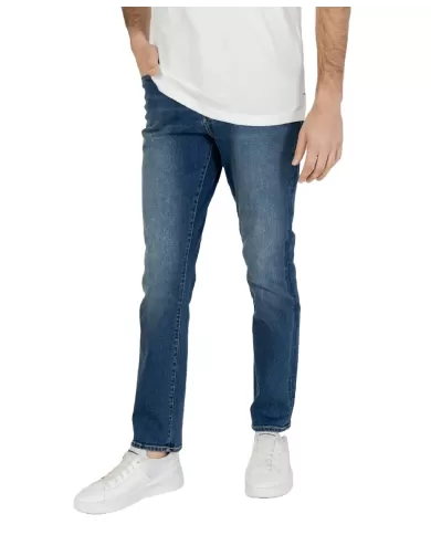 jeans indigo denim uomo con logo su patch e dettagli | ARMANI EXCHANGE jeans indigo denim uomo con logo su patch e dettagli | ARMANI EXCHANGE